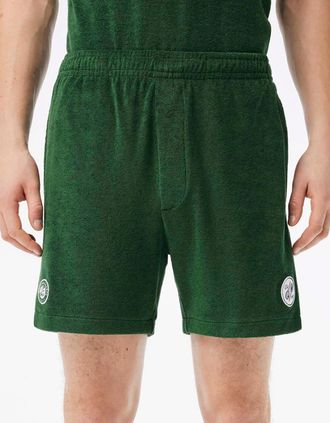 Lacoste Mens Roland-Garros Edition Regular-Fit Tennis Shorts - Green - Size: 29/28/32