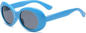 Generic Oval Sunglasses for Men and For Women, Beach Glasses for Outdoor Holiday Street Shooting (Color : B, Size : Medium)