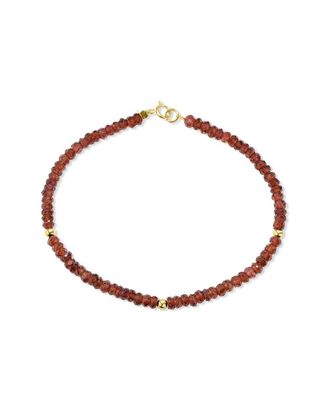Jewelmak 14K Garnet Bracelet