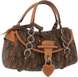 Dior Pre-owned Vintage Trotter Canvas Hand Bag - Dames - Vintage Handtas - Bruin - ONE Size - Vintage