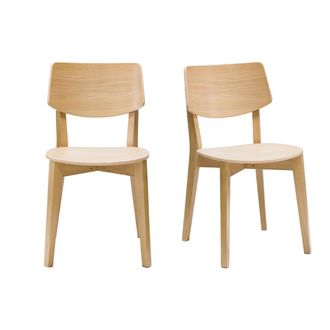 Miliboo Miliboo - Set De 2 Sillas Vintage De Madera Clara Avea