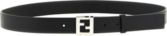 Fendi FF Riem - Heren - Riemen - Zwart - 90 CM - Leer - Accessoires