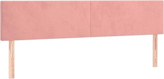 vidaXL Cabecero Con Led De Terciopelo Rosa 160x5x78/88 Cm Vidaxl