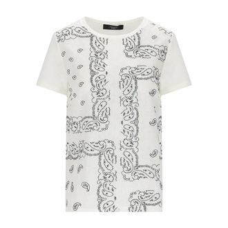 Max Mara T-Shirts, female, White, Size: S Genio T-shirt
