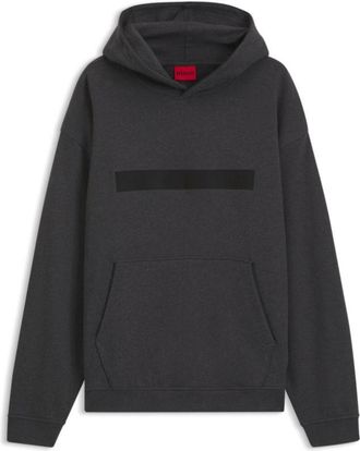 HUGO BOSS Relaxed-fit cotton terry hoodie with wide-set logo