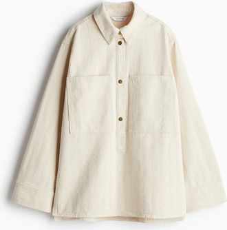 H&M Schlupfbluse aus Denim - White