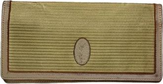 Saint Laurent Pre-owned Wallet - Dames - Vintage Accessoires - Beige - ONE Size - Leer - Vintage