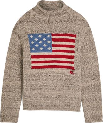 Polo Ralph Lauren Flag Wool-blend Jumper - Beige - S (UK8-10 / S)