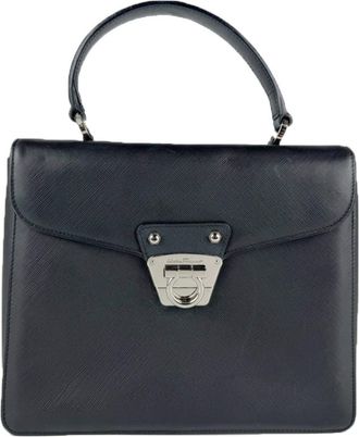 Ferragamo Leather Handbag Shoulder Bag (Pre-Owned)