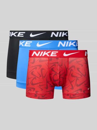 Nike Micro Trunks im 3er-Pack mit Logo-Bund in Rot, Gr&ouml;&szlig;e XXL