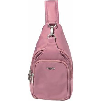 Baggallini Central Park Sling Bag in Mauve Twill at Nordstrom
