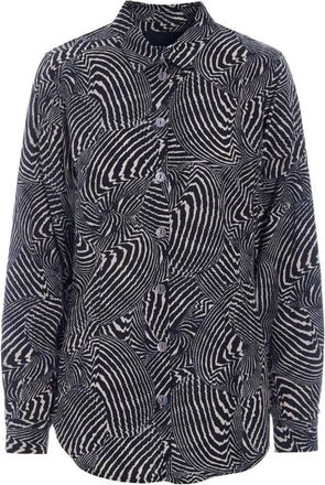 Bitte Kai Rand Zebra Shell Shirt - Dames - Overhemden - Zwart - XL - Overhemden