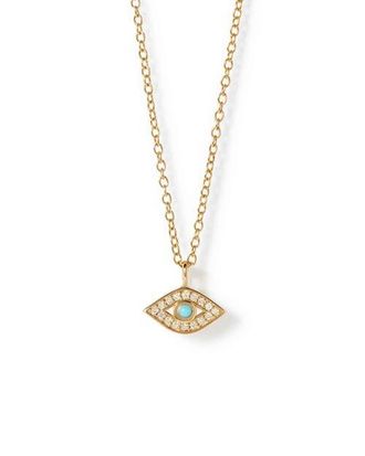 Astley Clarke Gold Biography Mini Evil Eye Pendant Necklace at Nordstrom, Size 18