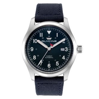 Glycine Combat Field Automatic Blue Dial Mens Watch GL0569