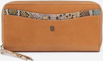 Hobo Womens Max Large Zip Around Wallet In Natural