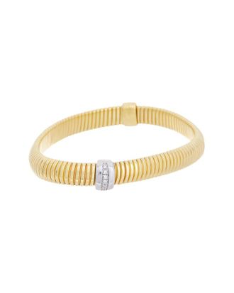 Meshmerise 18K Plated 0.10 Ct. Tw. Diamond Mesh Bangle