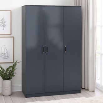 Seconique Dakotia 3 Door Wardrobe in Dark Grey