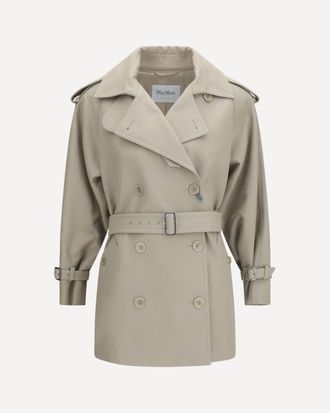 Max Mara Short cotton Trench Coat Female 38