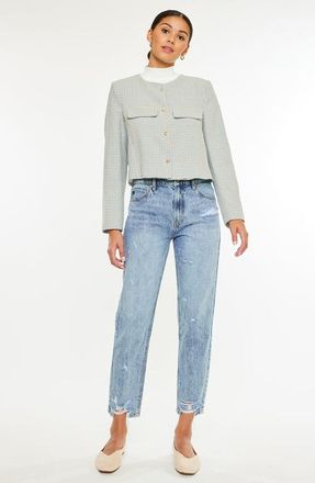 Kancan Harvey Ultra High Rise Mom Jeans in Acid Wash at Nordstrom, Size 26