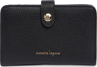 Nanette Lepore Faux Leather Wallet in Black at Nordstrom Rack