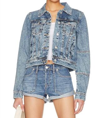 Free People Rumors Denim Jacket In Light Indigo