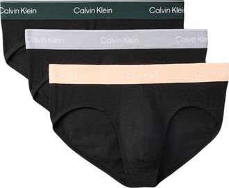 Calvin Klein Icon Cotton Stretch 3-Pack Hip Brief - Heren - Onderbroek - Zwart - M - Katoen - Ondergoed