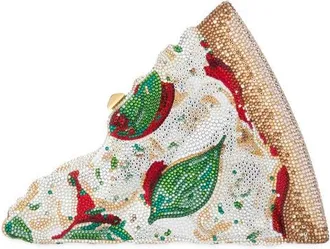 Judith Leiber Margherita Pizza Crystal Clutch in Champagne White Opal Multi at Nordstrom