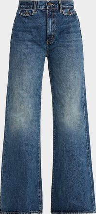 Nili Lotan Edira High-Rise Wide-Leg Jeans