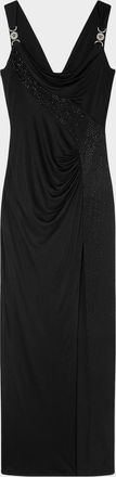 Versace Embellished Silk-Blend Gown