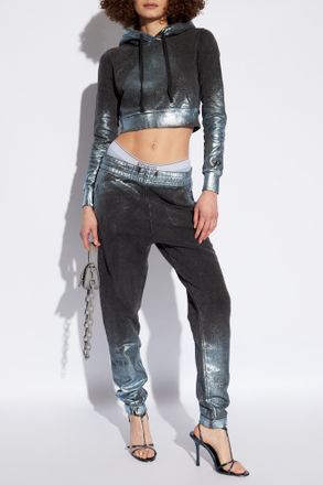 Diesel F-SLIMMY-HOOD-N1 Hoodie, Womens, Grey
