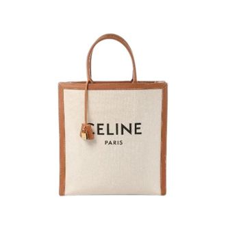 Celine Pre-owned Tote Bags, female, Beige, Size: ONE SIZE Pre-owned Vertical Cabas Large