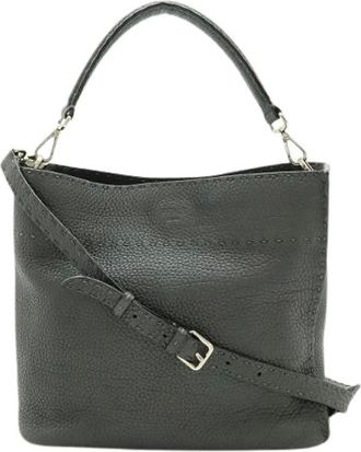 Fendi Pre-owned Bucket Bags, female, Gray, Size: ONE SIZE Pre-owned Bucket Bag