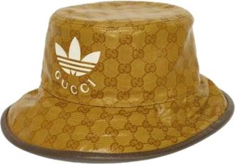 Gucci Pre-owned Accessories, male, Brown, Size: ONE SIZE Pre-owned Canvas hats