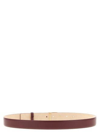 Khaite Womens Bordeaux Calfskin Regular Belt