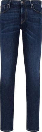 Emporio Armani J06 Slim-fit- gewassen comfort-denim jeans van 11.5 oz - Heren - Slim Fit Jeans - Blauw - W29 - Denim - Jeans