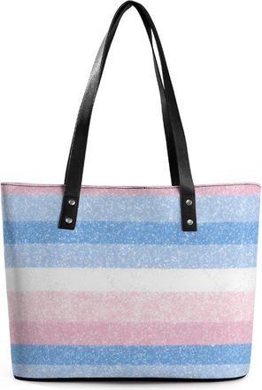 Generic Transgender Flag Tote Bags for Women Cute Shoulder Purses Handbags