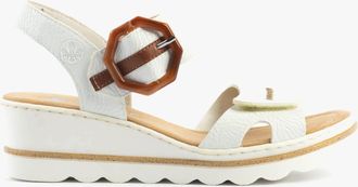 Rieker 67476-83 Womens Sandals White Combination - Size UK 3.5
