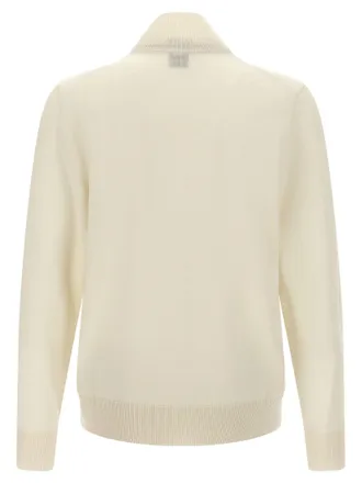 HUGO BOSS Virgin Wool Cardigan - Cream