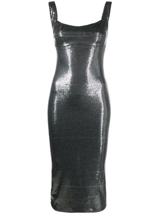 Atu Body Couture Abito midi a coste - Grigio