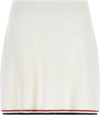 Brunello Cucinelli Minirok - Linea Active - Dames - Korte rokken - Wit - S - Katoen - Rokken