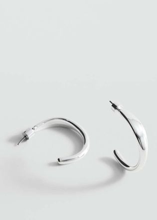 Mango Orecchini anello argento - Donna - Taglia unica - MANGO