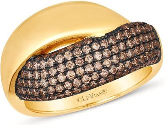 Le Vian Ladies Chocolate Diamonds Rings set in 14K Honey Gold TSVS 13