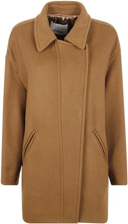 Isabel Marant Eveline Coat - Dames - Mantel - Bruin - XS - Wol - Jassen