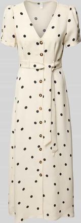 Vero Moda Tailliertes Freizeitkleid mit Allover-Muster Modell JOAN in Beige Melange, Gr&ouml;&szlig;e XL