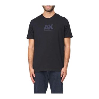 A|X Armani Exchange T-Shirts, male, Black, M, Crew Neck T-Shirt