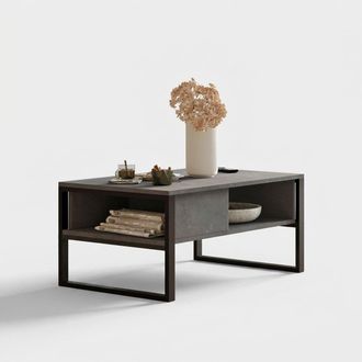 OEM Mesa De Centro Con Estantes De Dise&ntilde;o Industrial Favel - Silver