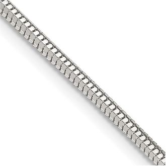 Diamond2Deal Sterling Silver 2mm Diamond-cut Snake Chain Necklace