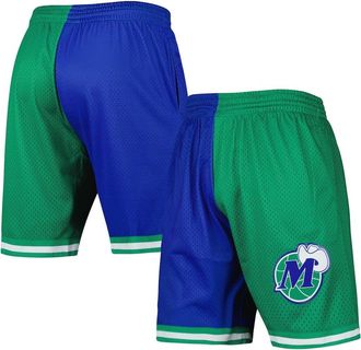 Mitchell & Ness Mens Mitchell & Ness Blue/Green Dallas Mavericks Hardwood Classics 1998 Split Swingman Shorts at Nordstrom, Size Xxx-Large