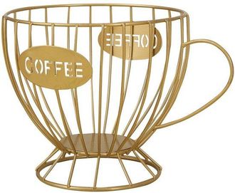 OEM Cesta De Frutas, Frutero, Cesta De Frutas Con Forma De Taza De Caf&eacute;, Cesta Para C&aacute;psulas De Caf&eacute;, Cocinas, Oficinas Y Cafeter&iacute;as, Dorado
