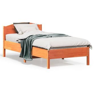 vidaXL Letto senza Materasso Marrone Cera 75x190 cm in Legno di Pino - Vidaxl